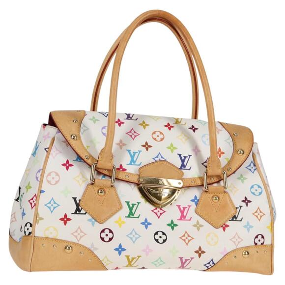 LOUIS VUITTON Monogram Multicolor Beverly GM Hand Bag White M40201 - Picture 1 of 16